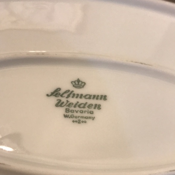 Seltmann Weiden Bavarian Blue porcelain Christina 12” serving platter Guc - Picture 6 of 9
